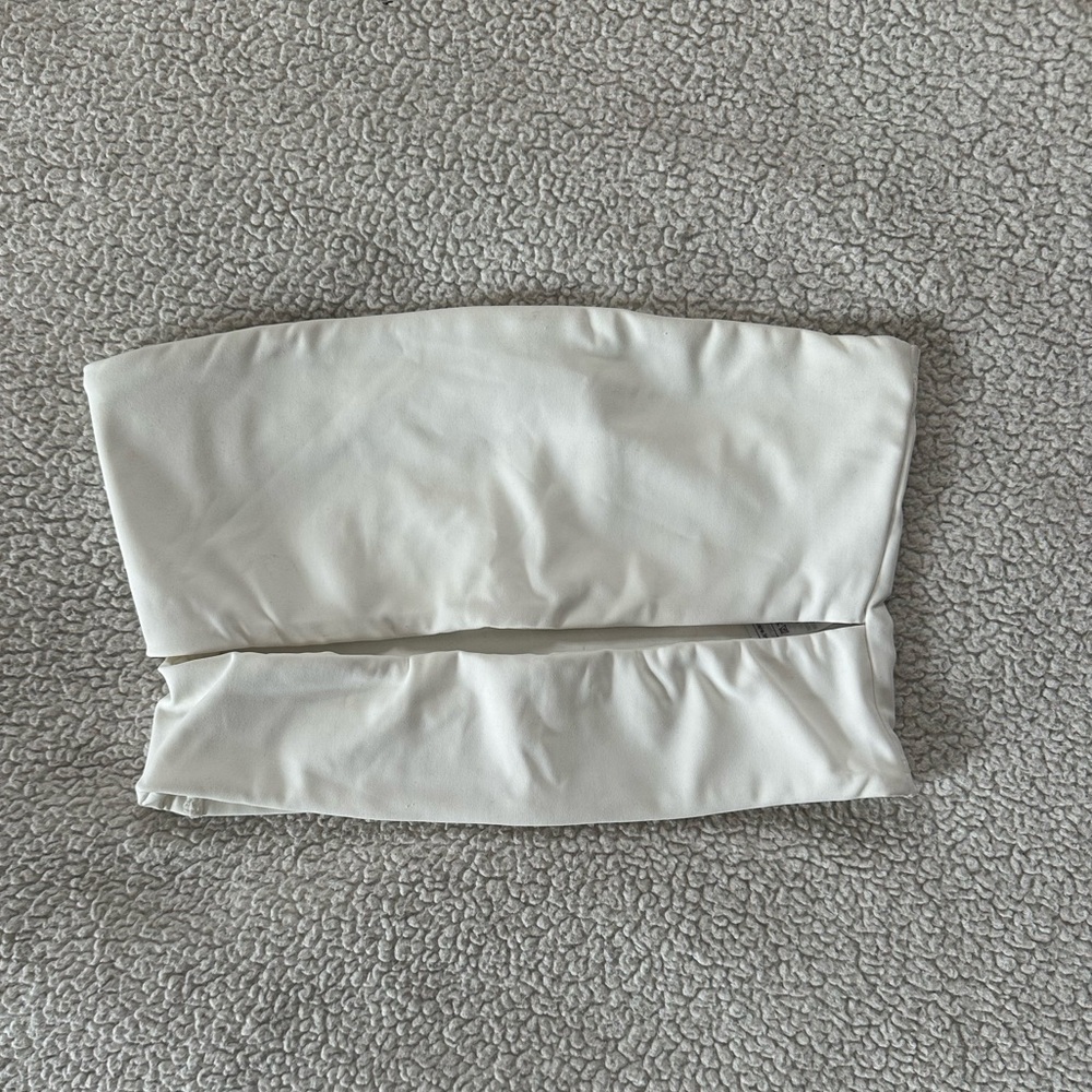 Edikted White Split Front Tube Top